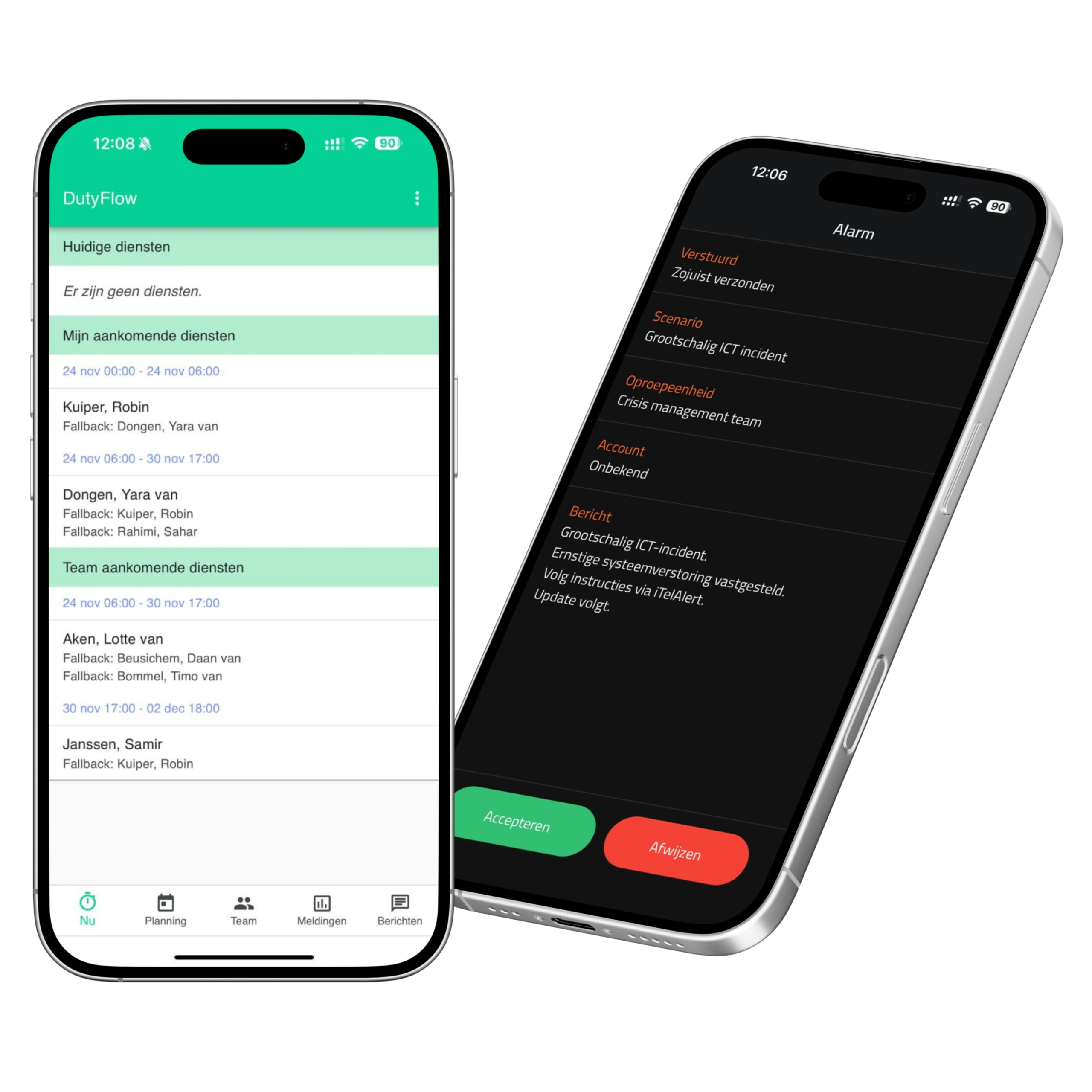 iTelAlert en DutyFlow